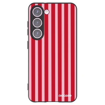 Picasee silikonový černý obal pro Samsung Galaxy S23 5G - Lines red