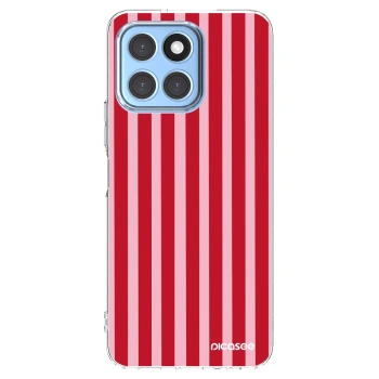 Picasee silikonový průhledný obal pro Honor X8 5G - Lines red