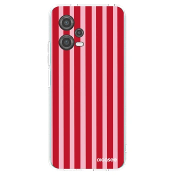 Picasee silikonový průhledný obal pro Xiaomi Poco X5 - Lines red