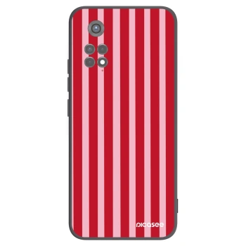 Picasee silikonový černý obal pro Xiaomi Redmi Note 11S 5G - Lines red