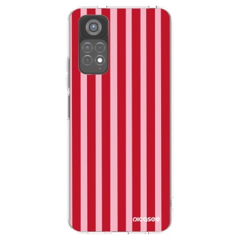 Picasee silikonový průhledný obal pro Xiaomi Redmi Note 11S 5G - Lines red