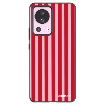 Picasee silikonový černý obal pro Xiaomi 13 Lite - Lines red