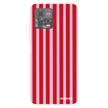 Picasee silikonový průhledný obal pro Motorola Moto G72 - Lines red