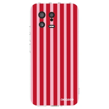 Picasee silikonový průhledný obal pro Xiaomi 13 - Lines red