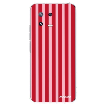 Picasee silikonový průhledný obal pro Xiaomi 13 Pro - Lines red