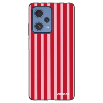 Picasee silikonový černý obal pro Xiaomi Redmi Note 12 Pro 5G - Lines red