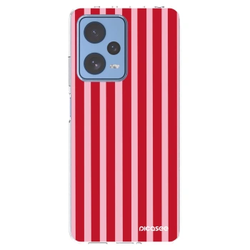 Picasee silikonový průhledný obal pro Xiaomi Redmi Note 12 Pro 5G - Lines red