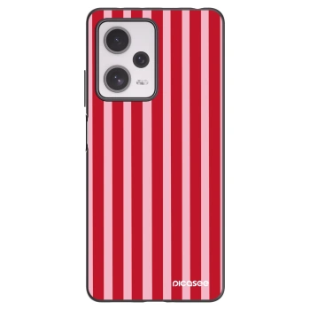 Picasee silikonový černý obal pro Xiaomi Redmi Note 12 Pro+ 5G - Lines red