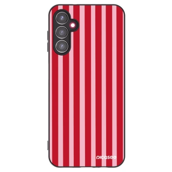 Picasee silikonový černý obal pro Samsung Galaxy A14 4G A145R - Lines red