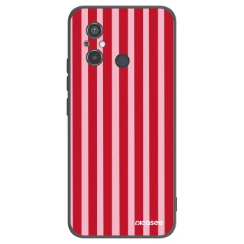 Picasee silikonový černý obal pro Xiaomi Redmi 12C - Lines red