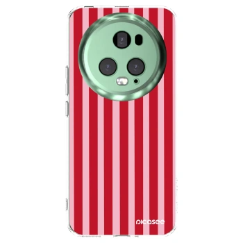 Picasee silikonový průhledný obal pro Honor Magic5 Pro - Lines red