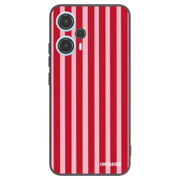 Picasee silikonový černý obal pro Xiaomi Poco F5 - Lines red