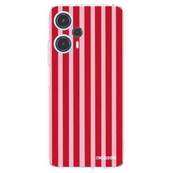 Picasee silikonový průhledný obal pro Xiaomi Poco F5 - Lines red