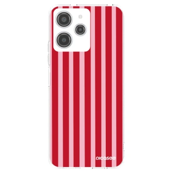 Picasee silikonový průhledný obal pro Xiaomi Redmi 12 4G - Lines red