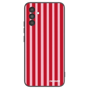 Picasee silikonový černý obal pro Samsung Galaxy A04s A047F - Lines red