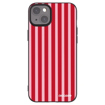 Picasee silikonový černý obal pro Apple iPhone 15 Plus - Lines red