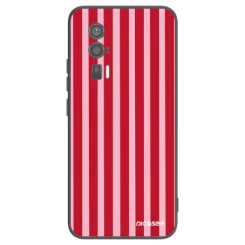 Picasee silikonový černý obal pro Xiaomi Poco F5 Pro 5G - Lines red