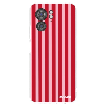 Picasee silikonový průhledný obal pro Motorola Edge 40 - Lines red