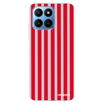 Picasee silikonový průhledný obal pro Honor 70 Lite - Lines red