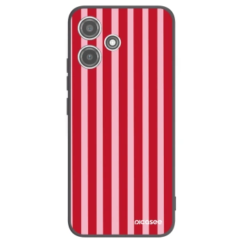 Picasee silikonový černý obal pro Xiaomi Redmi 12 5G - Lines red
