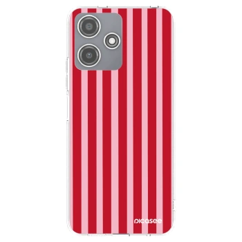 Picasee silikonový průhledný obal pro Xiaomi Redmi 12 5G - Lines red