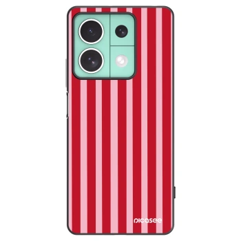 Picasee silikonový černý obal pro Xiaomi Redmi Note 13 5G - Lines red