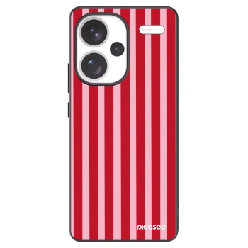 Picasee silikonový černý obal pro Xiaomi Redmi Note 13 Pro+ 5G - Lines red