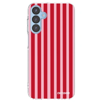 Picasee silikonový průhledný obal pro Samsung Galaxy A15 A156B 5G - Lines red