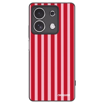 Picasee silikonový černý obal pro Xiaomi Redmi Note 13 4G - Lines red