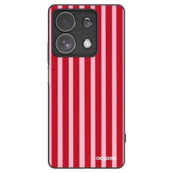 Picasee silikonový černý obal pro Xiaomi Redmi Note 13 Pro 4G - Lines red