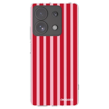 Picasee silikonový průhledný obal pro Xiaomi Redmi Note 13 Pro 4G - Lines red