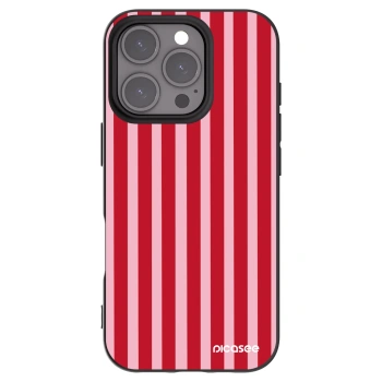 Picasee silikonový černý obal pro Apple iPhone 16 Pro - Lines red