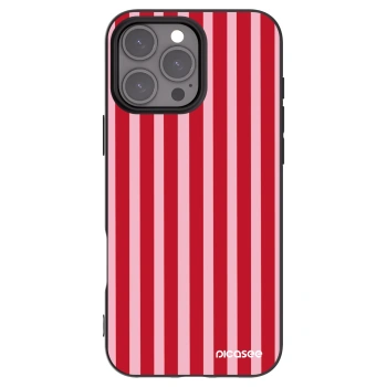 Picasee silikonový černý obal pro Apple iPhone 16 Pro Max - Lines red