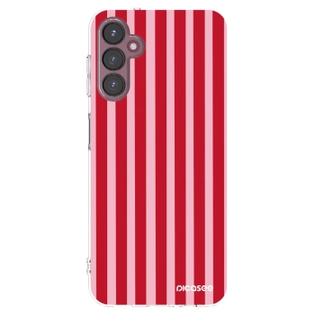 Picasee silikonový průhledný obal pro Samsung Galaxy A05s A057G - Lines red