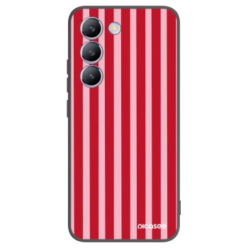 Picasee silikonový černý obal pro Vivo V40 SE 5G - Lines red