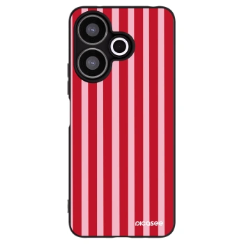 Picasee silikonový černý obal pro Xiaomi Redmi 13 4G - Lines red