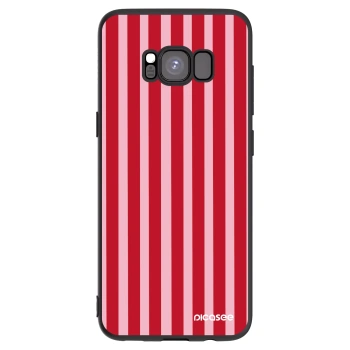 Picasee silikonový černý obal pro Samsung Galaxy S8 G950F - Lines red