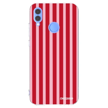 Picasee silikonový průhledný obal pro Honor 10 Lite - Lines red
