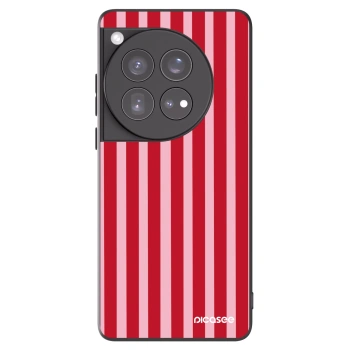 Picasee silikonový černý obal pro OnePlus 12 5G - Lines red