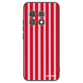 Picasee silikonový černý obal pro OnePlus 11 5G - Lines red