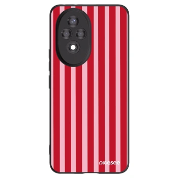 Picasee silikonový černý obal pro Honor 200 Pro 5G - Lines red