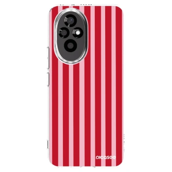 Picasee silikonový průhledný obal pro Honor 200 Pro 5G - Lines red