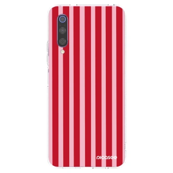 Picasee silikonový průhledný obal pro Xiaomi Mi 9 - Lines red