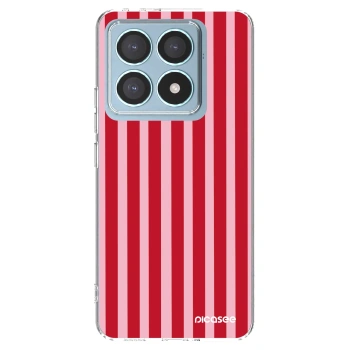 Picasee silikonový průhledný obal pro Xiaomi 14T Pro - Lines red