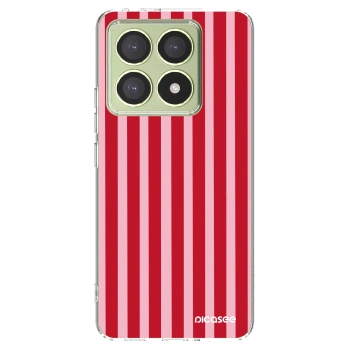 Picasee silikonový průhledný obal pro Xiaomi 14T - Lines red