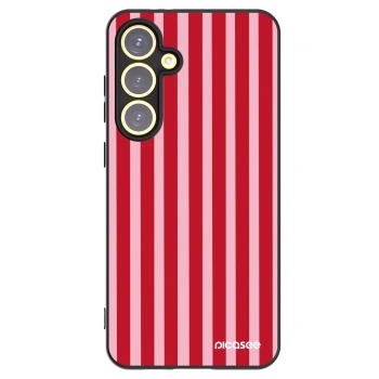 Picasee silikonový černý obal pro Samsung Galaxy S24 FE S721B - Lines red