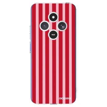 Picasee silikonový průhledný obal pro Xiaomi Redmi 14C - Lines red