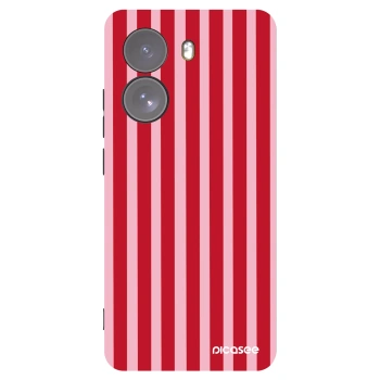 Picasee silikonový černý obal pro Xiaomi Poco X7 - Lines red