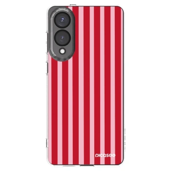 Picasee silikonový průhledný obal pro Samsung Galaxy S25 Edge 5G - Lines red