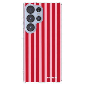 Picasee silikonový průhledný obal pro Samsung Galaxy S25 Ultra 5G - Lines red